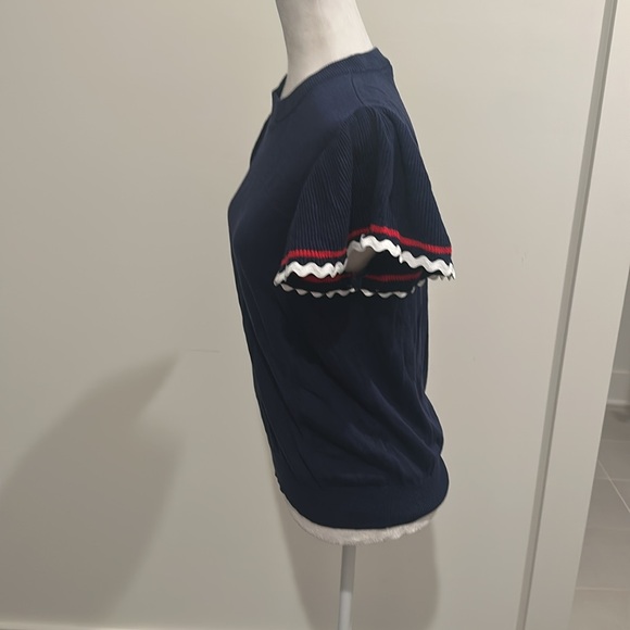 THML Navy Sweater with Red and White Accents - Picture 3 of 9